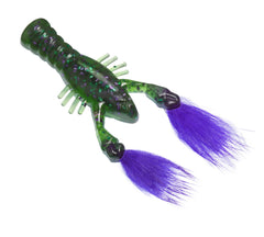 Rabid Baits Rabid Craw Crayfish 3in Hulk front view enhances lure appeal for Ned rig setups.