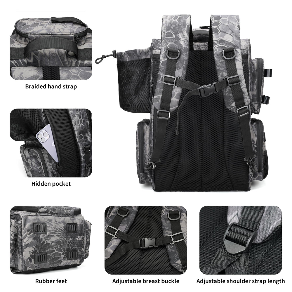 Rabjen back padding provides breathable support on long trips.