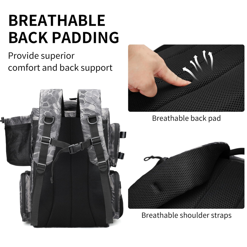 Rabjen bottom rubber feet keep the bag stable on damp surfaces.