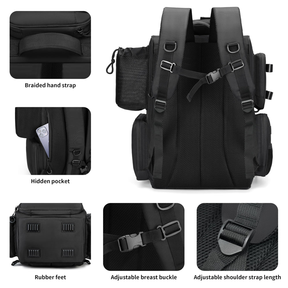 Rabjen ergonomic back with breathable padding enhances comfort during outdoor trips.