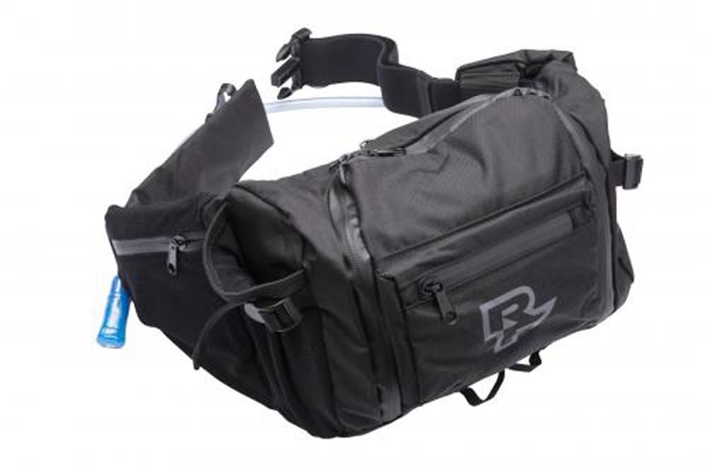 Race Face Stash Stealth Belt Bag with Hydration System in black, perfect for long trail rides