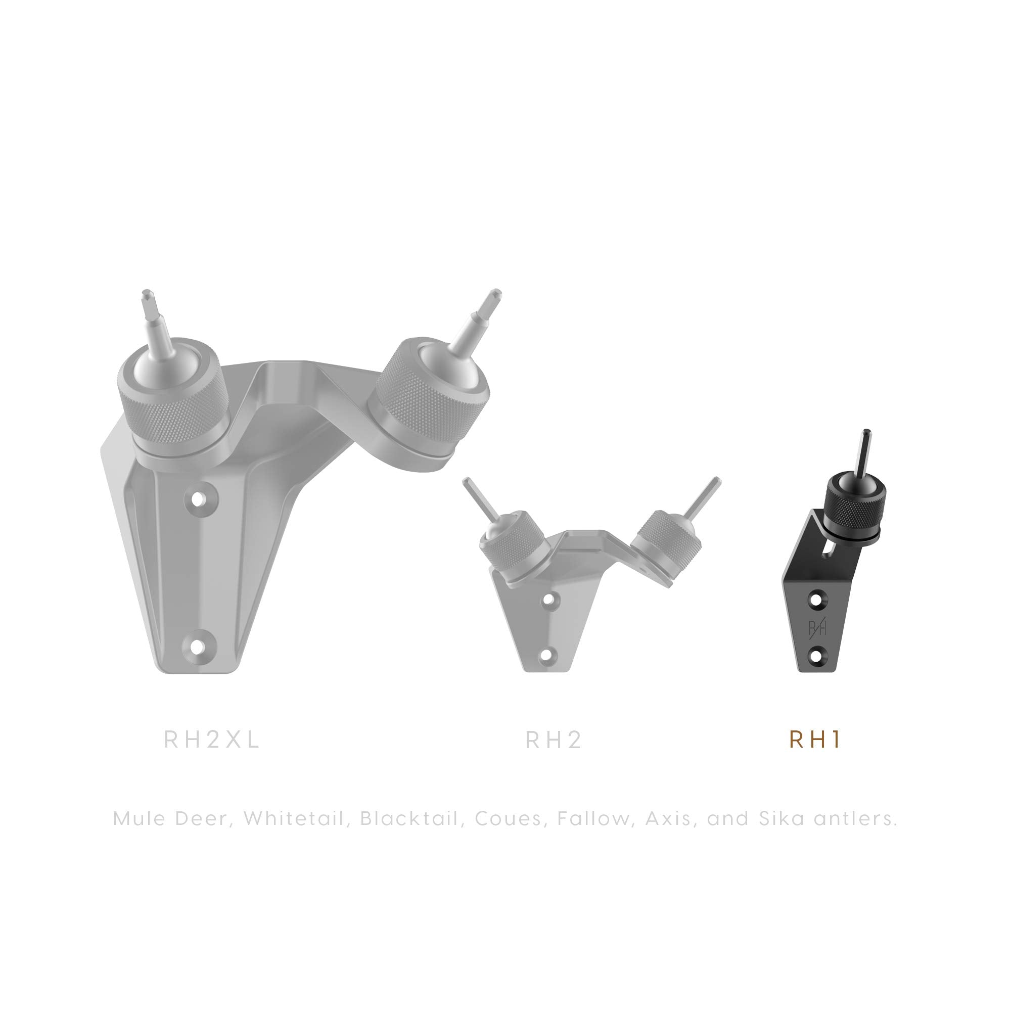 Rack Hub RH1 antler inserts enable easy swap between sets.