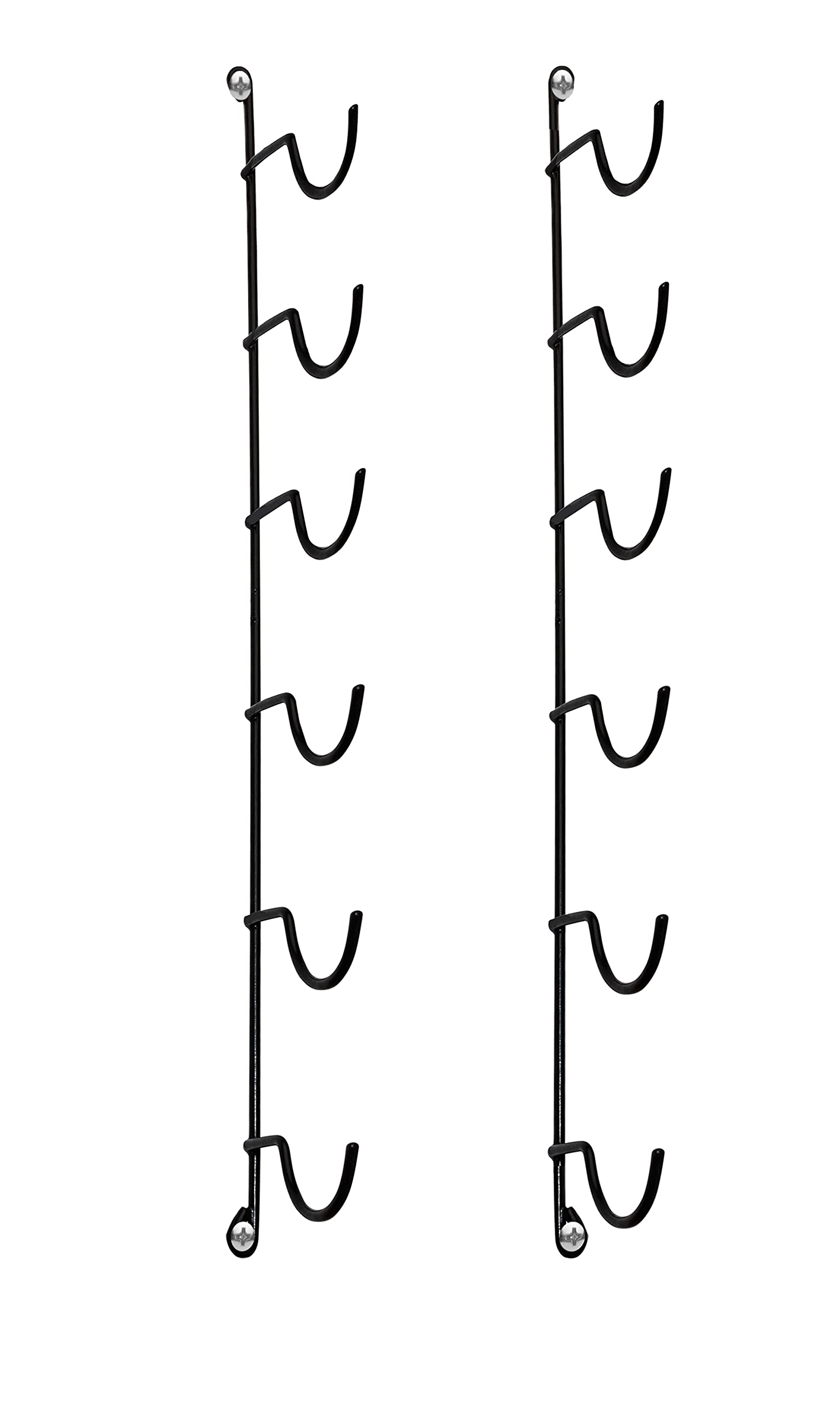Rack'em 6-rod rack in use with adjustable spacing for various rod sizes.
