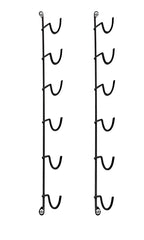 Rack'em 6-rod rack in use with adjustable spacing for various rod sizes.