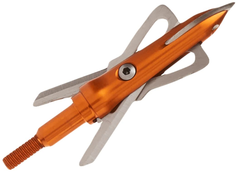 Rage Crossbow X broadhead front view showing 2-inch cutting diameter for field-ready use