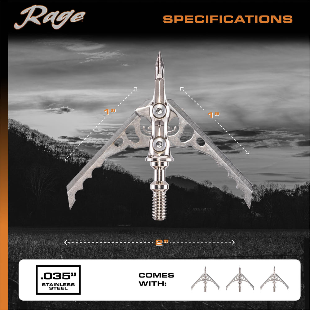 Rage Hypodermic Crossbow NC machined stainless ferrule and durability.