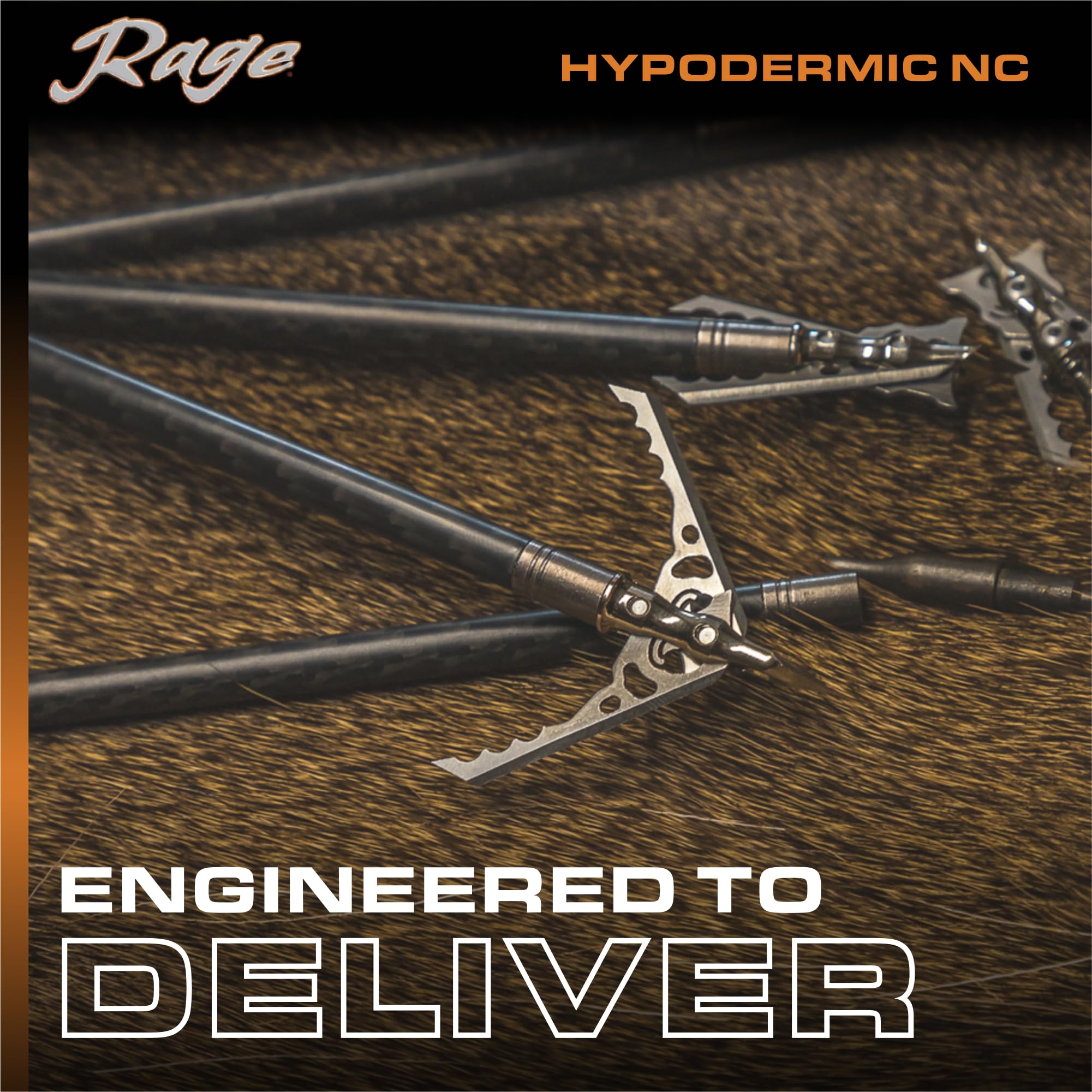 Rage Hypodermic Crossbow NC USA-made broadheads reflect trusted craftsmanship.