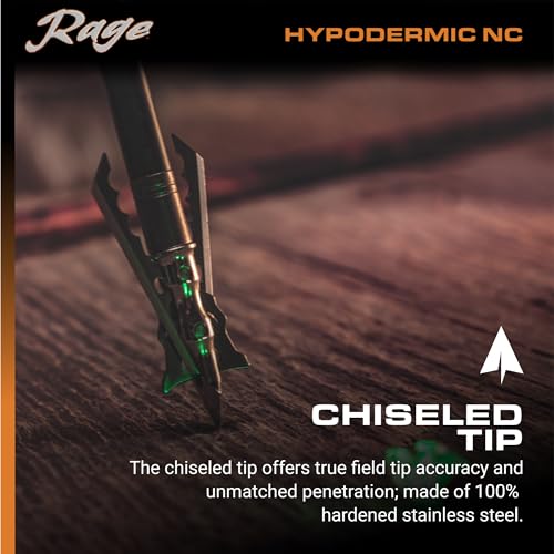 Rage Hypodermic NC 2-Blade blades ready for reliable wound channels