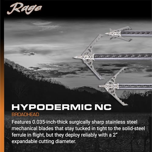 Rage Hypodermic NC 2-Blade with Hybrid Tip for precision and penetration