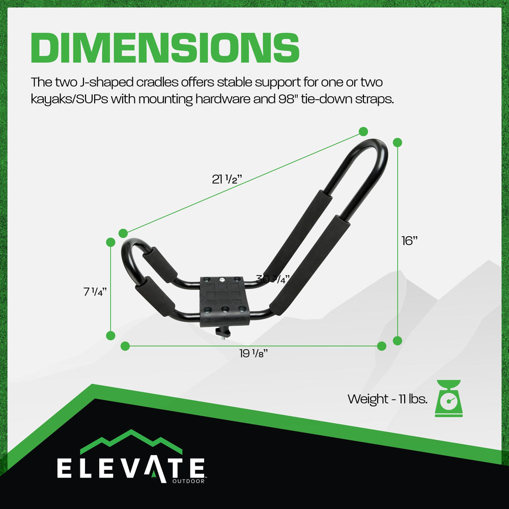 Rage Powersports T-Rack-DLX cross-bar attachment hardware simplifies setup.