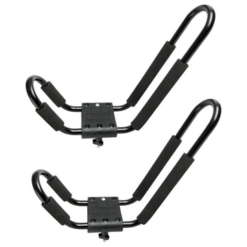 Rage Powersports T-Rack-DLX kayak on roof enables secure transport.