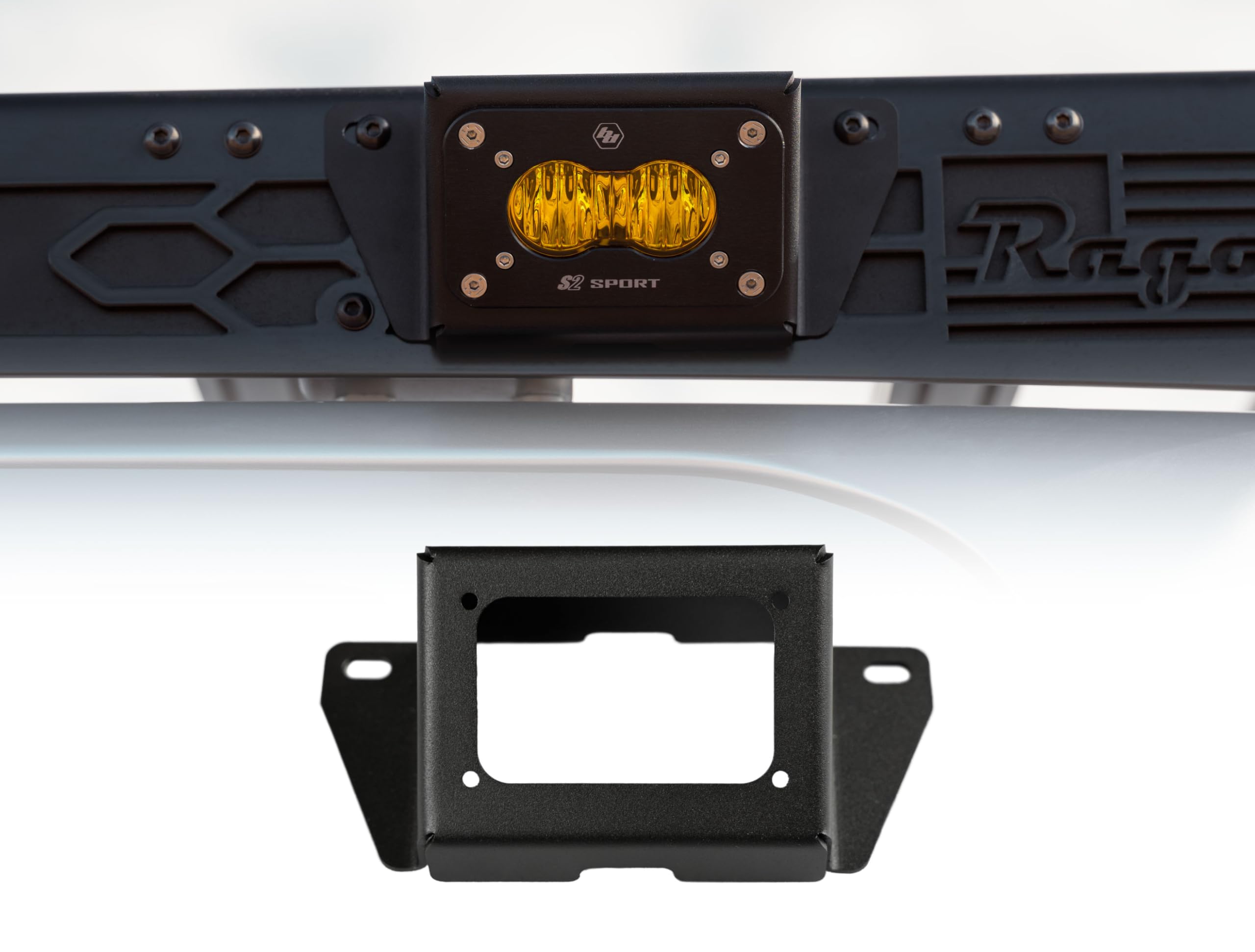 Rago Fabrication The Illuminator on a roof rack side mount for improved night visibility.