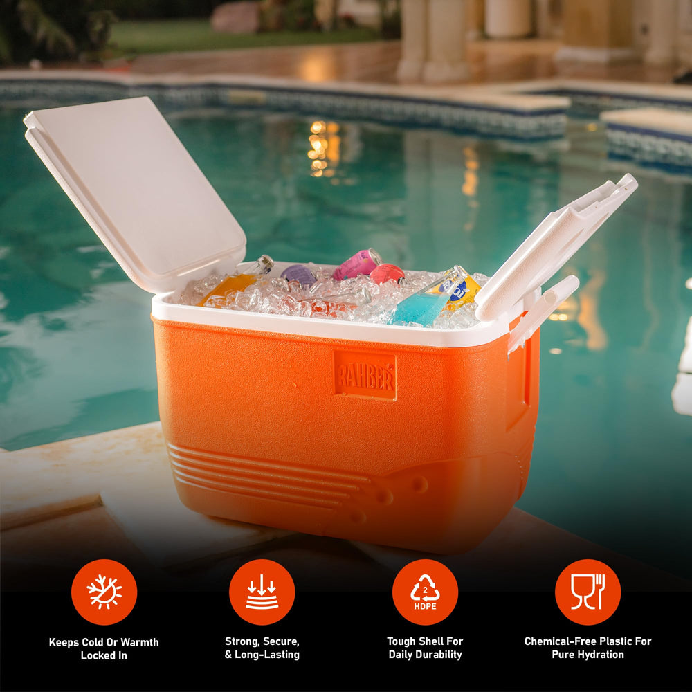 RAHBER 60qt camping cooler ready for road trips and adventures