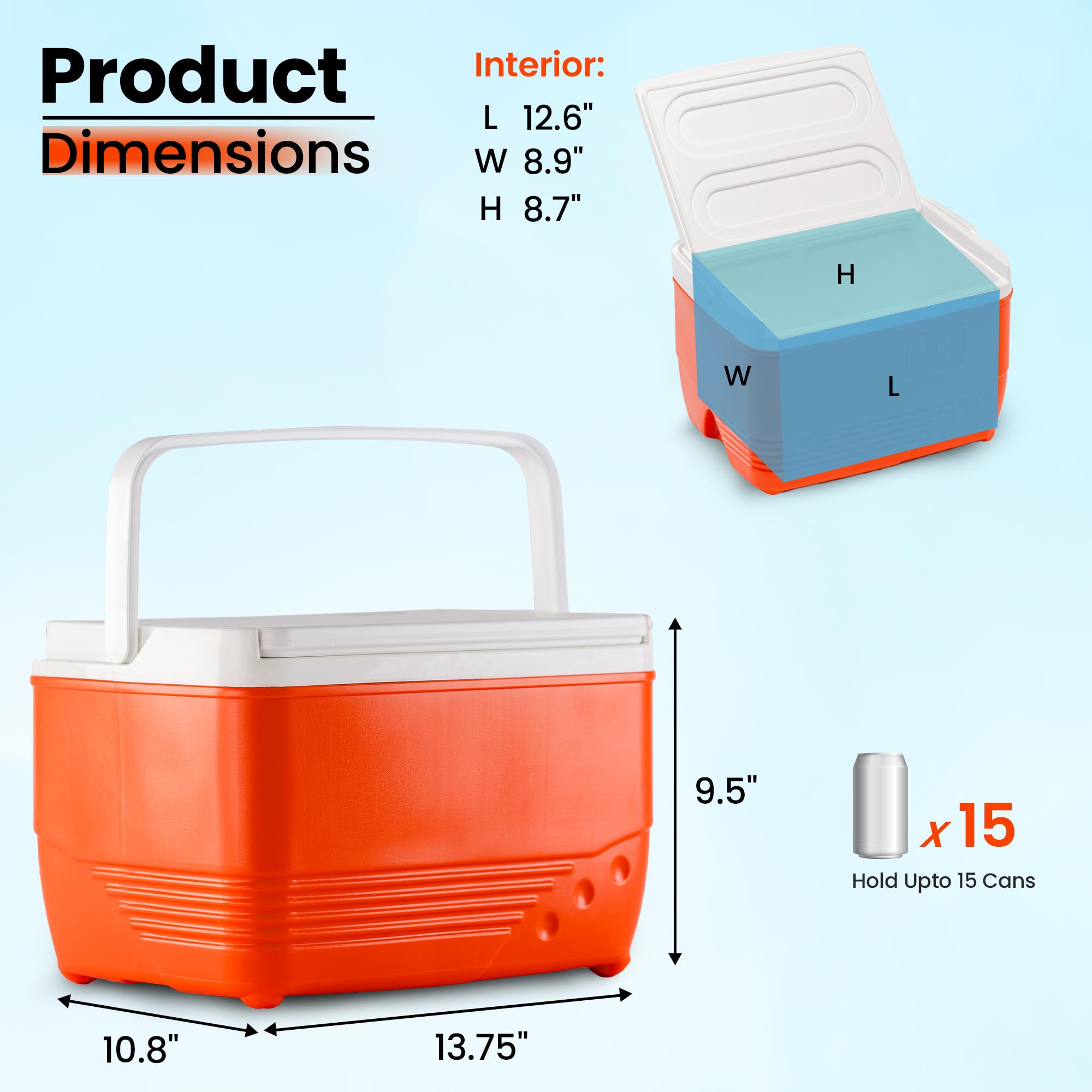 RAHBER small cooler handle enables easy carrying on camping trips