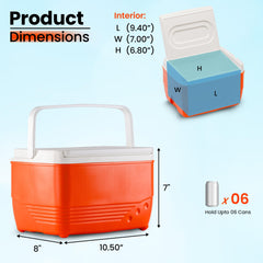 RAHBER small cooler with retractable handle, easy transport for travels