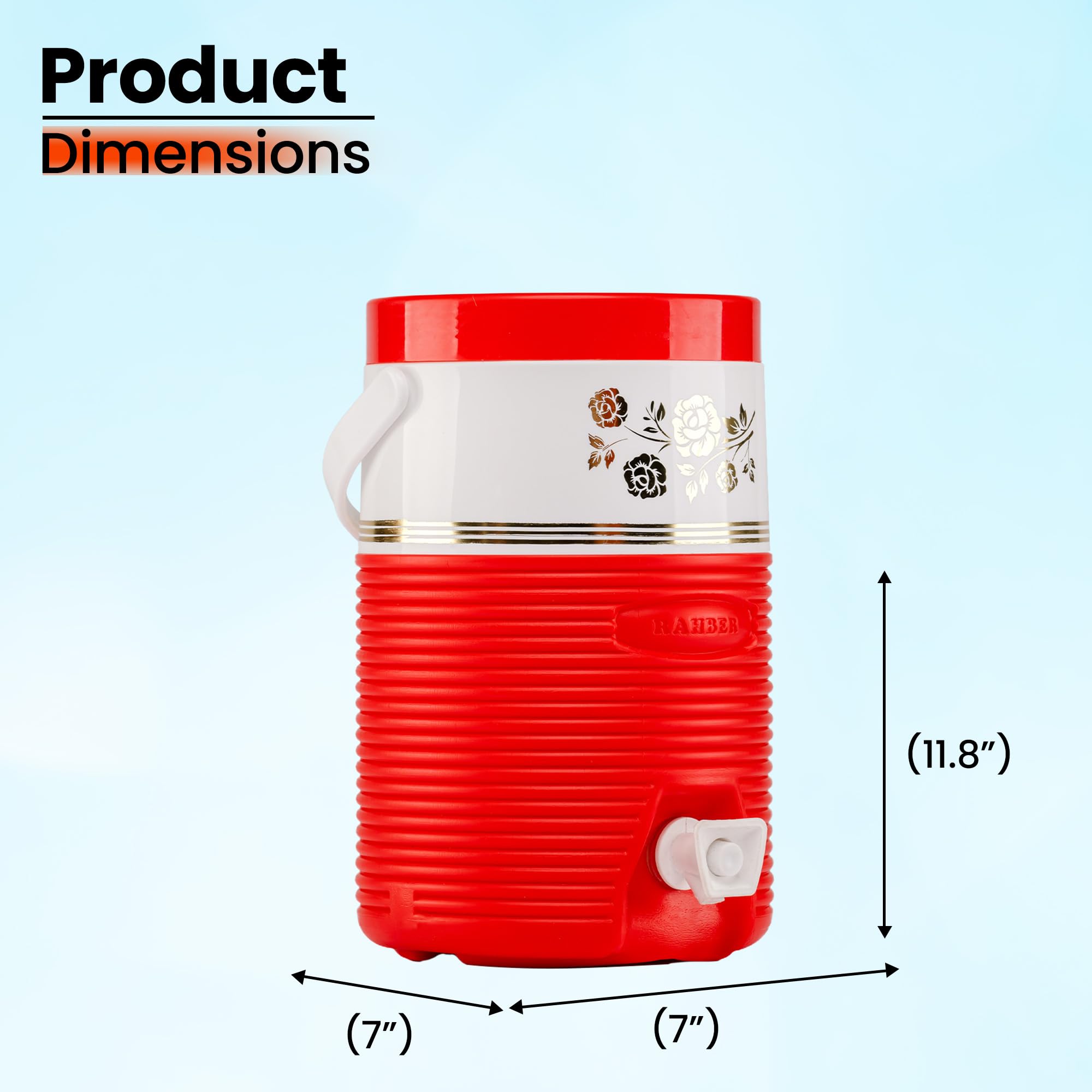RAHBER compact travel-friendly cooler designed for on-the-go hydration