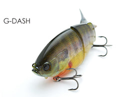 Raid Japan G-Dash trifin tail fins stabilize fast retrieves for controlled motion.