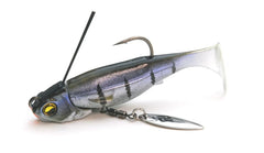 Raid Japan Headswimmer Libero head with brush guard maintains bottom contact for secure retrieves.
