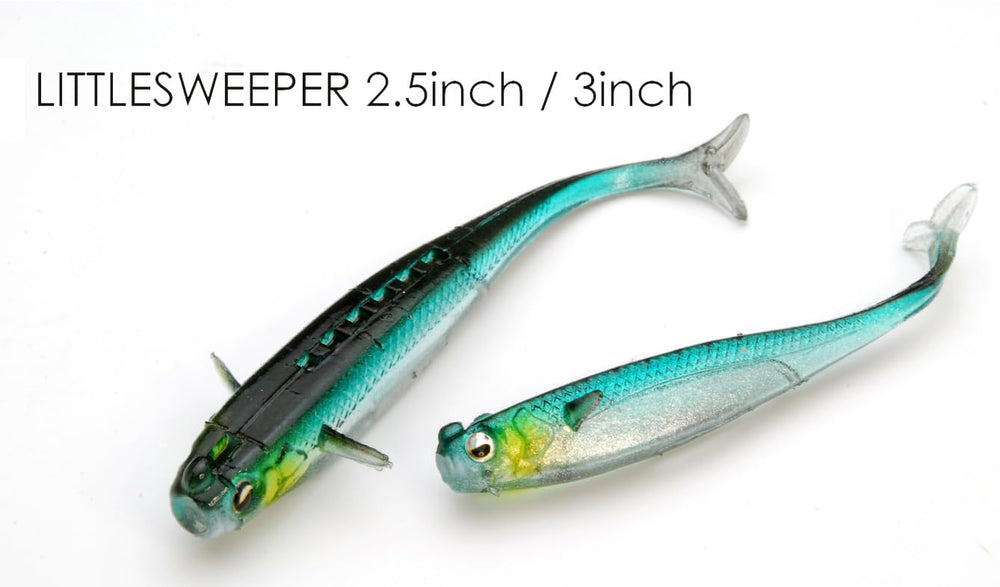 Raid Japan Little Sweeper Fishtail Design highlights subtle motion and baitfish imitation.