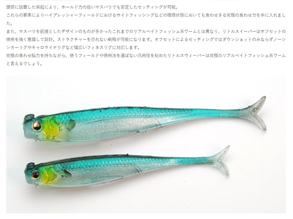 Raid Japan Little Sweeper Head Protrusions provide stable setup in light holds.