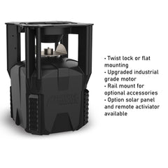 Rail-mount system and solar panel plug on XDE Feeder Kit