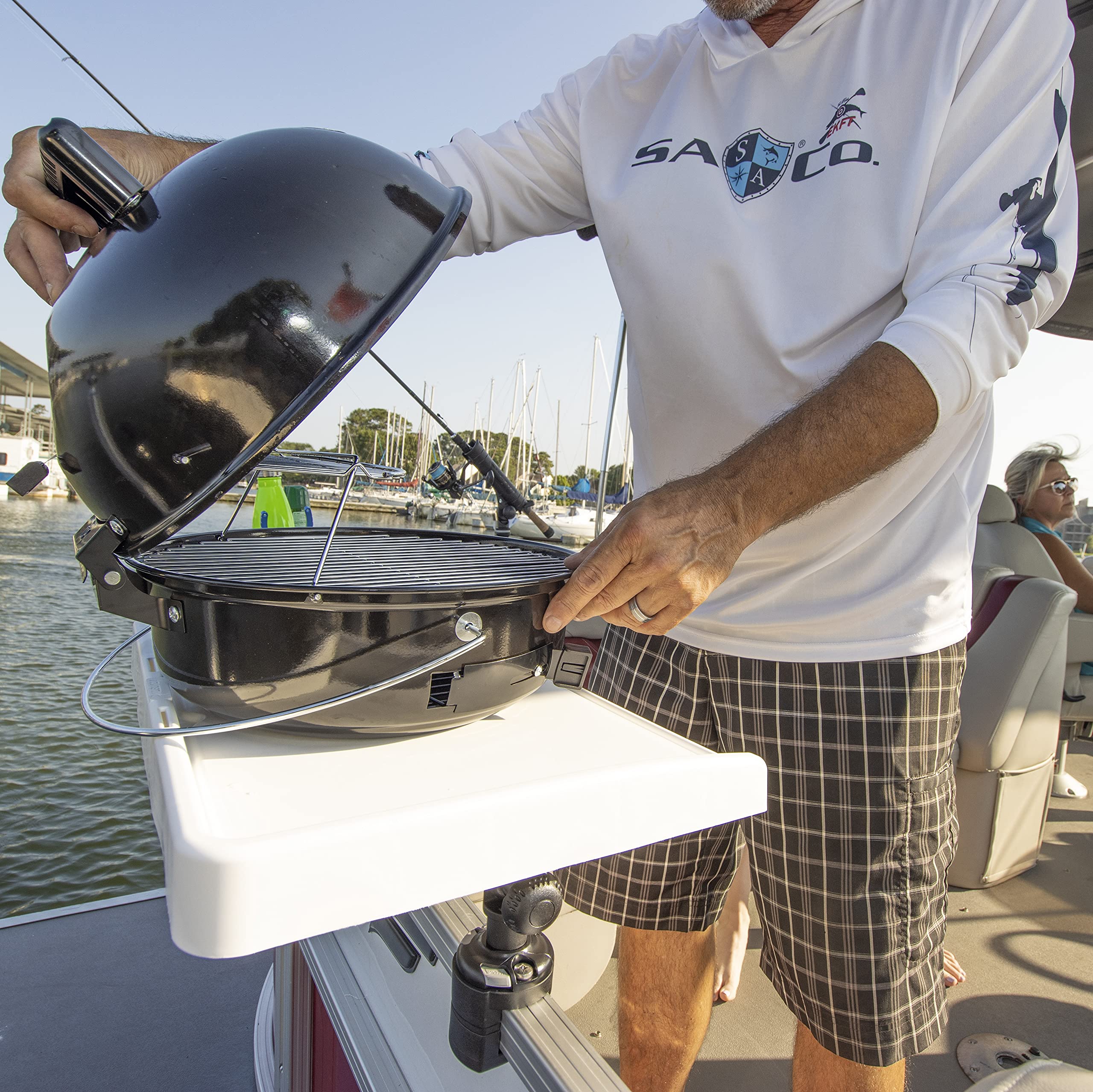 Railblaza Bait Board compatible with deck fittings for flexible setup.