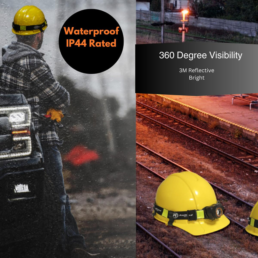 Railhead Gear KE-HL100 sturdy 4-clip system keeps headlamp in place