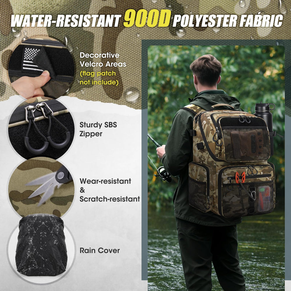 RAINSMORE ergonomic back padding and breathable straps for comfortable all-day wear.
