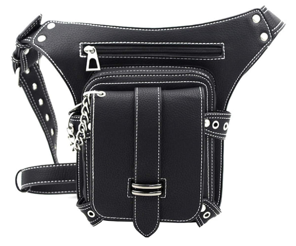 RainboSee Gothic Waist Bag back view demonstrates secure waist fit and low-profile silhouette