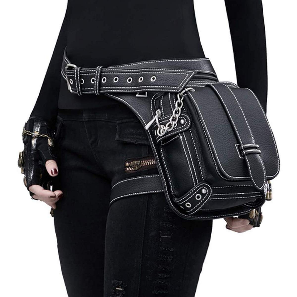 RainboSee Gothic Waist Bag front view shows compact hands-free carry for outings
