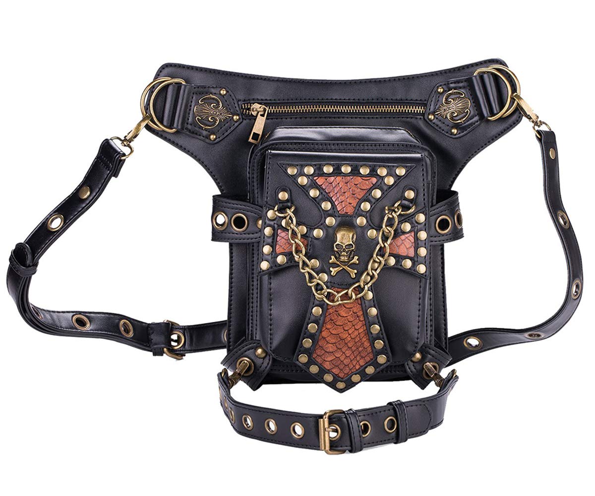 RainboSee Gothic Drop Leg Bag front view with compact storage for daily outdoor essentials.