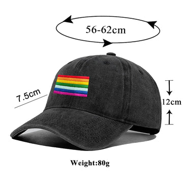 Adjustable metal buckle on Rainbow Pride Hat
