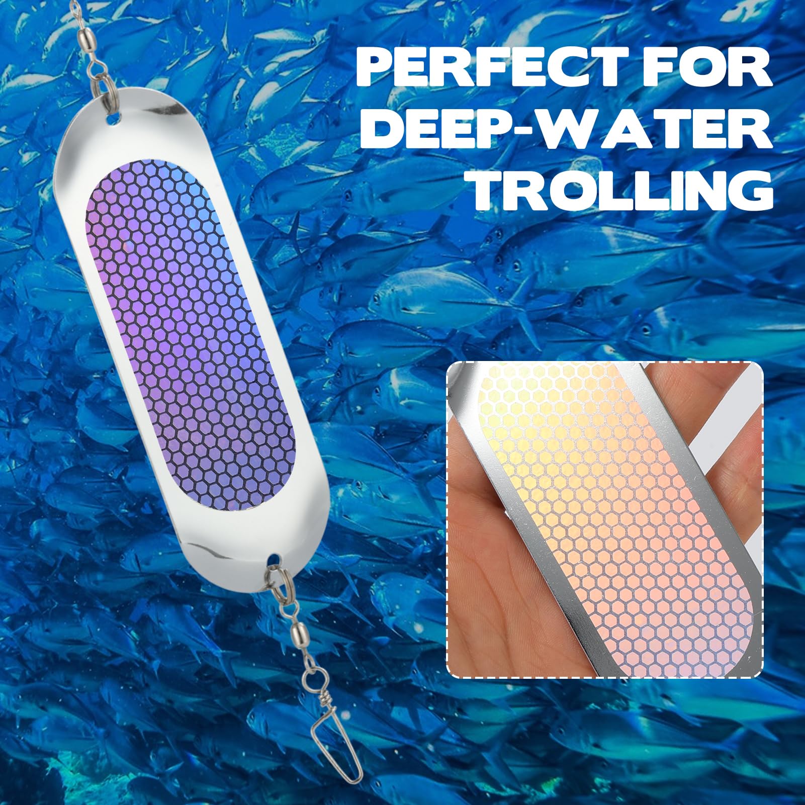 Reflective fish-scale effect on Kokanee dodger flasher