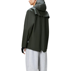 RAINS jacket welded seams: durable construction for wet-weather wear