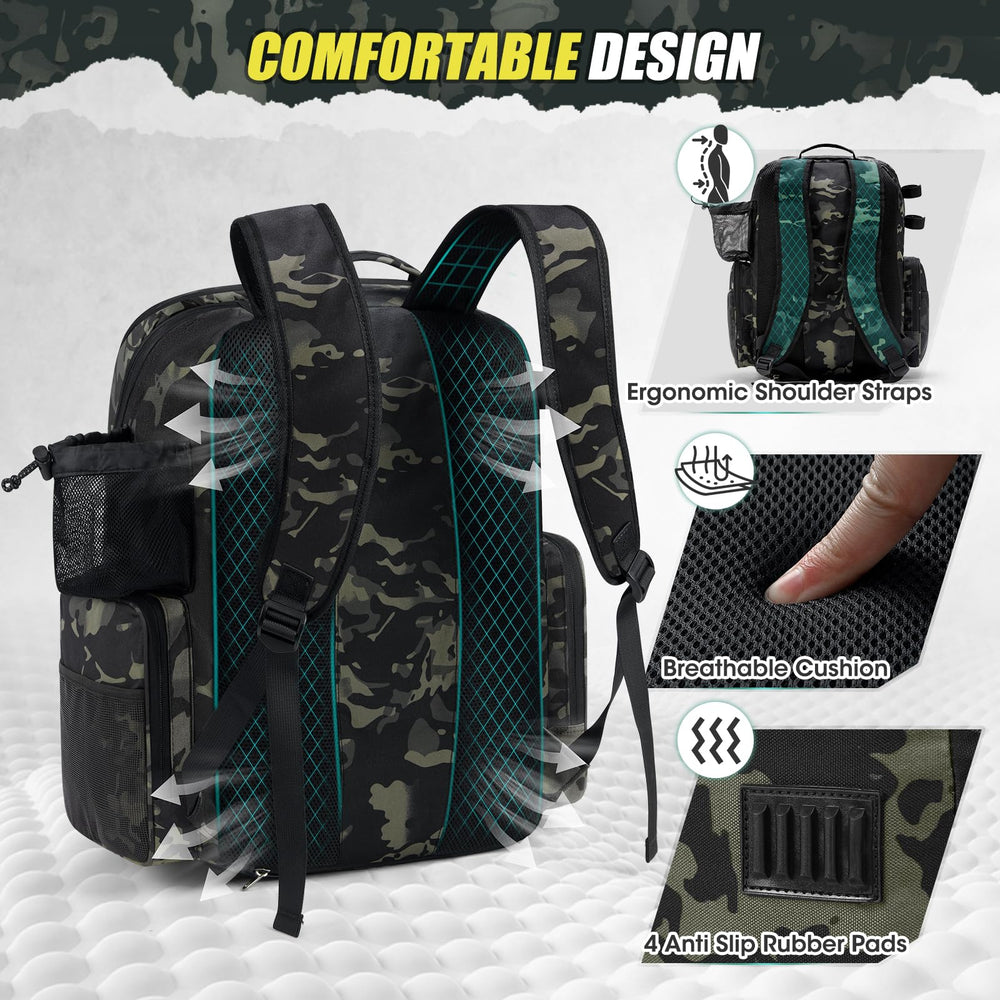 RAINSMORE 15-pocket organization demonstrates flexible storage for tackle and tools.