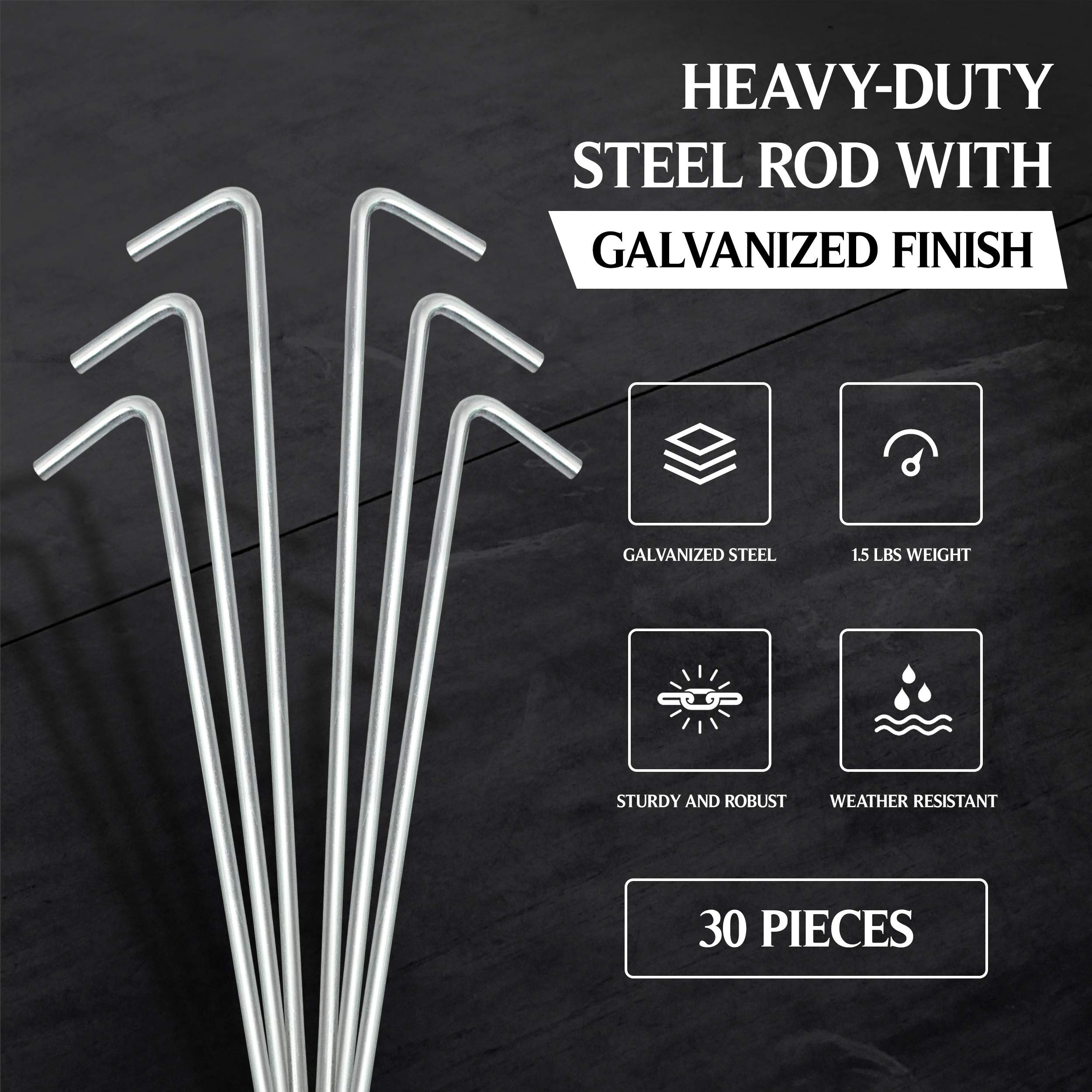 Ram-Pro camping tent pegs provide stable setups on windy terrain.