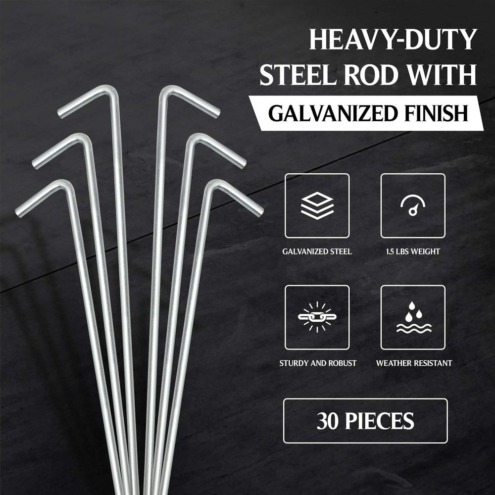 Ram-Pro camping tent pegs provide stable setups on windy terrain.