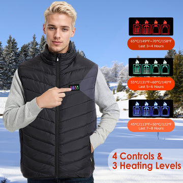 Ramarmro heated vest back view showing full back coverage for outdoor warmth