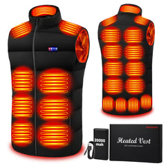 Ramarmro heated vest front view highlighting lightweight warmth for chilly commutes.