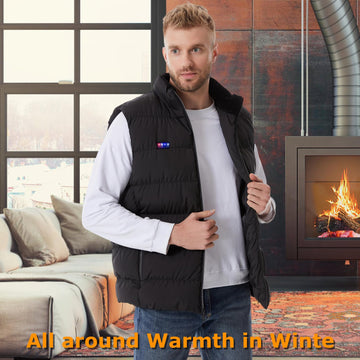 Ramarmro heated vest neck-heat focus demonstrates targeted warming during chilly commutes