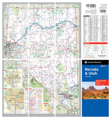 Rand McNally laminated surface close-up on the map, durable wipe-clean surface for repeated travel notes.