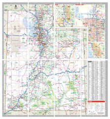 Rand McNally Easy to Fold Nevada Utah map unfolded large view for clear route planning.