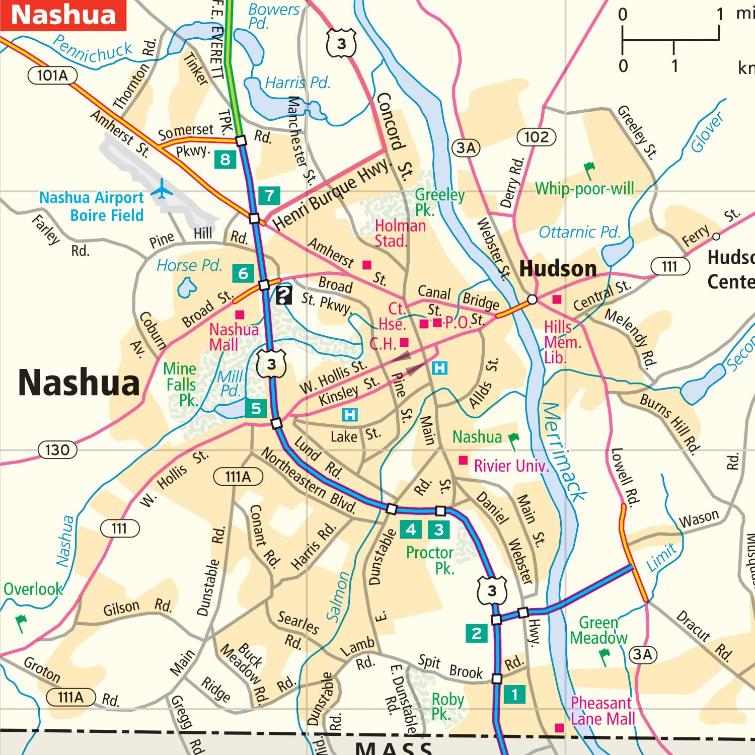 Rand McNally easy-to-fold NH-VT map enables on-the-go navigation.