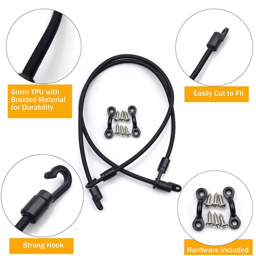 Rod tamer strap length adjustable end pieces