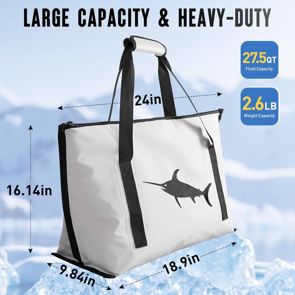 RANDUN Fishing Cooler Bag foldable portable design for transport and storage