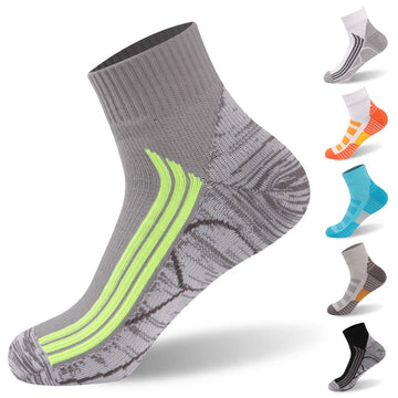 RANDY SUN cycling socks front view grey emphasizes waterproof breathability for outdoor rides