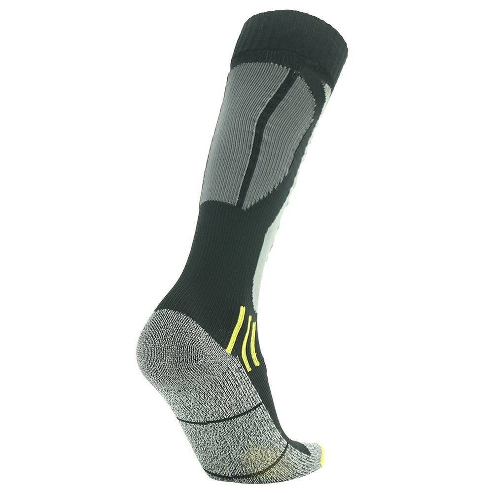 RANDY SUN fit and size guide knee-high image demonstrates secure calf support