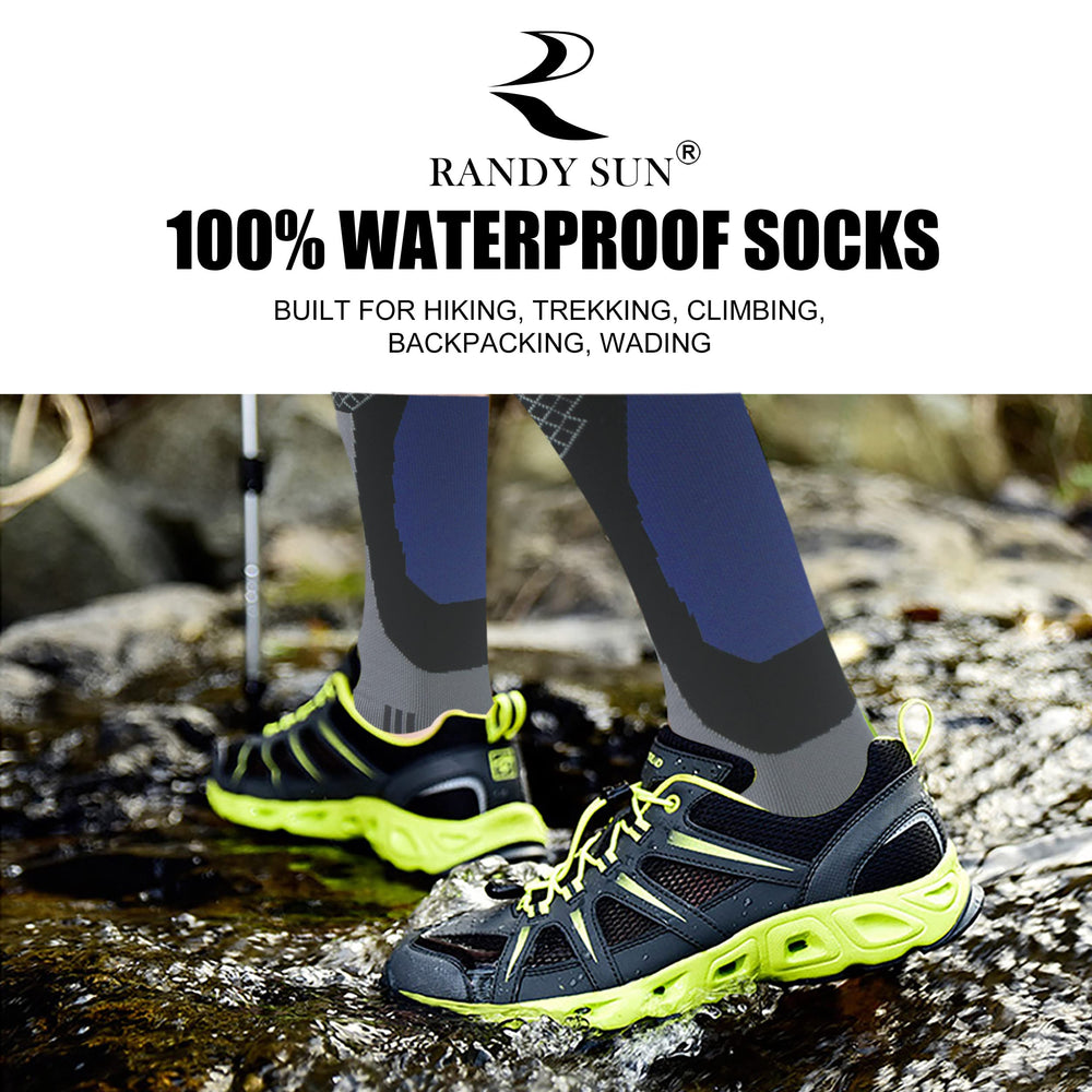 RANDY SUN kayaking socks breathable membrane demonstrating cooling comfort in wet environments.