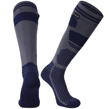 RANDY SUN knee-high waterproof socks front view shows seamless fit for dry feet