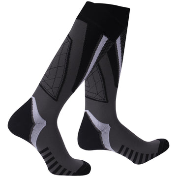 RANDY SUN knee-length waterproof socks front view keeps feet dry during hiking and boating.